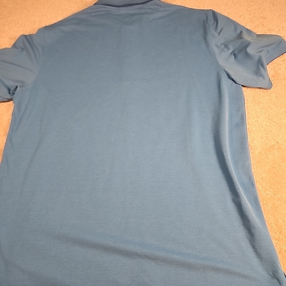IZOD Polo Shirt Mens Large Light Blue Short Sleeve Pique Knit Logo Classic Fit - Picture 6 of 6